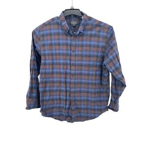 Pendleton Mason Flannel Shirt Mens XXL Blue Brown‎ Plaid Cotton Long Sleeve